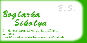 boglarka sikolya business card